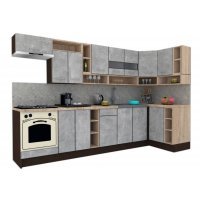 Bucatarie de Colt COSSY NEW DR. 120-320, Wenge / Decor 4298